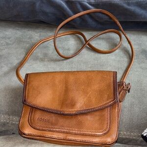 Fossil Tan Crossbody Bag